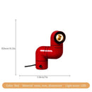 Helnys Red/White Tatu Floor and Water Pipe Table Lamp