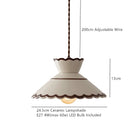 Helnys Dark Green Ceramic Pendant Light Fixture Retro Hanging Lamp Home Decoration Lighting