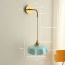 Helnys Milky Glass Copper LED Wall Sconce Nordic Modern Wandlamp