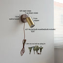 Helnys Pull Chain Switch LED Wall Lamp Sconce for Bedroom and Bathroom
