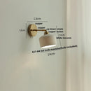 Helnys Nordic LED Wall Light with Pull Chain Switch, White Ceramic Rotation for Home