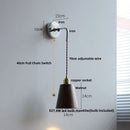 Helnys Walnut Ash LED Wall Lamp Sconce - Adjustable Japanese Style Stair Light Fixtures