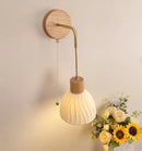 Helnys Nordic LED Wall Sconce Wood Base Modern Vanity Light