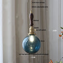 Helnys Nordic Flower Glass LED Pendant Lights for Dining Living Kitchen Room