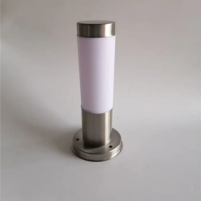 Helnys White Acrylic Shade Pillar Light for Outdoor Landscape and Path