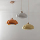 Helnys Glass LED Pendant Light 30W Vintage Wood Hanging Lamp