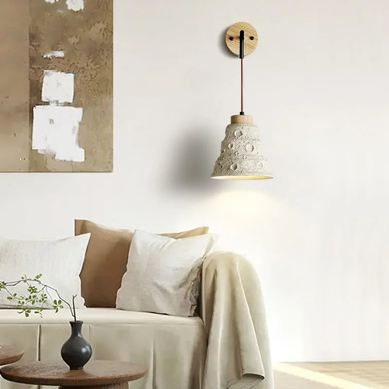 Helnys Nordic Cement LED Wall Lamp Sconce Modern Home Decor Stair Mirror Light