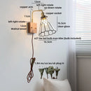 Helnys Glass LED Wall Lamp With Switch, Colorful Lighting for Bedroom, Bathroom, Stairs