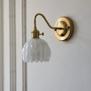 Helnys Glass Copper LED Wall Sconce with Switch and Knob - Modern Nordic Design
