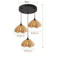 Helnys Rattan Wicker Petal LED Pendant Light - Japanese Style Hanglamp