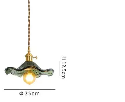 Helnys Blue Glass Pendant Lights for Bedroom Dinning Living Room