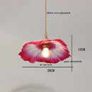 Helnys White Green Glass LED Pendant Lights with Copper Socket & Wood Finish