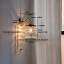 Helnys Crystal Copper LED Wall Light Fixture for Indoor Kitchen Décor