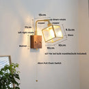 Helnys Cube Glass LED Wall Lights with Pull Chain Switch for Modern Decor