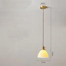 Helnys White Ceramic Brass Pendant Lights for Restaurant Bedroom - Nordic Style
