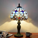 Helnys Resin Base Retro Table Lamp 20cm, E27 Bedroom Bedside Lamp
