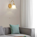 Helnys Nordic Glass LED Wall Light with Pull Chain Switch - Stylish Sconce for Home Decor