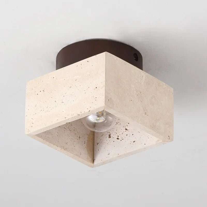 Helnys Square Stone LED Ceiling Light Fixture Modern Nordic Ceiling Lamp