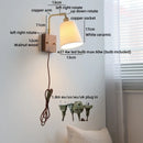 Helnys LED Ceramic Wall Light Fixture Modern Nordic Decor Bedside Lamp