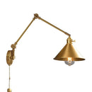 Helnys Nordic Copper Wall Sconce with Pull Chain Switch - Modern Indoor Lighting for Home