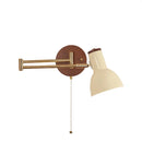 Helnys Modern Wood Swing Arm Wall Lamp with Pull Chain Switch
