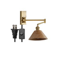 Helnys Wooden Wall Lamp Sconce with Pull Chain Switch for Bedroom and Bathroom