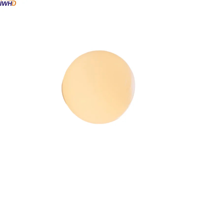 Helnys White Glass Ball LED Wall Sconce - Wireless Wall Light Fixture
