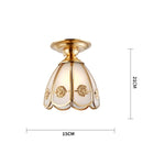 Helnys American Copper Vintage Ceiling Lights Glass LED Lamps