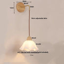 Helnys Nordic LED Wall Sconce Wood Base Modern Vanity Light