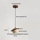 Helnys Wabi Sabi LED Pendant Lamp Wood Travertine Adjustable Hanging Lights