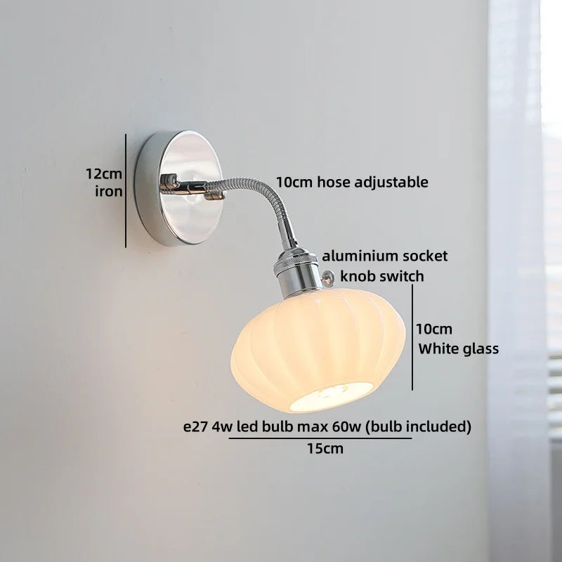 Helnys Ceramic LED Wall Light Luxury Indoor Living Room Balcony Decor Bedside Lamp