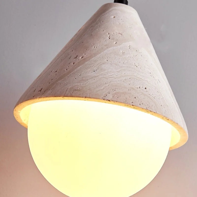 Helnys White Glass LED Pendant Light Fixture Nordic Modern Hanging Lamp