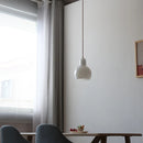 Helnys Glass Shell Pendant Light - Adjustable LED Hanging Lamp for Home and Commercial Spaces