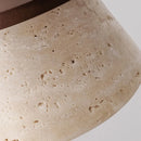 Helnys Adjustable LED Pendant Lamp Nordic Modern Yellow Travertine Wood Fixture