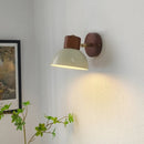 Helnys Wood Cream Glass Wall Lamp for Living Room & Bathroom