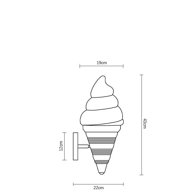 Helnys Ice Cream LED Wall Lamp: Modern Carton Design for Children Room, Bar