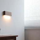 Helnys Modern Minimalist Wood Wall Lamp LED Reading Light in Black Walnut Ash