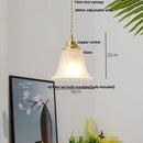 Helnys Flower Glass LED Pendant Light Modern Nordic Hang Lamp