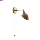 Helyn's Nordic Swing Arm LED Wall Lamp - Modern Copper Bedside Light