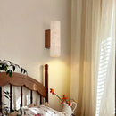 Helnys Round Stone LED Wall Light Sconce Yellow Travertine Nordic Modern Beside Lamp