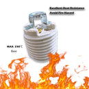 Helnys Ceramic E27 Lamp Holder Socket - Bulb Base for Lighting Fixtures