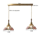 Helnys Butterfly Glass Copper LED Pendant Lamp for Home Indoor Decor