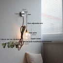 Helnys White Glass LED Wall Lights with Pull Chain Switch - Modern Nordic Design