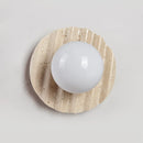 Helnys Yellow Cave Stone LED Wall Sconce with Pull Chain and Glass Stair Light