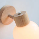 Helnys Glass Wall Lamp Sconce Bedroom Bathroom Light