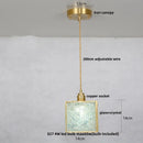 Helnys Crystal Glass LED Pendant Light Fixture American Style Luxury Hang Lamp