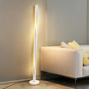 Helnys Modern White Long Line Floor Lamp for Living Room, Bedroom, and Study