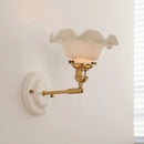 Helnys Modern LED Wall Lamp Ceramic Canopy Copper Arm Socket Indoor Light