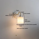 Helnys Modern Nordic Glass Ceramic Wall Lamp for Bedroom Kitchen Stair Decoration