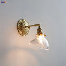 Helnys Clear Shell Glass LED Wall Sconce Up Down Light Europe Style Copper Wandlamp